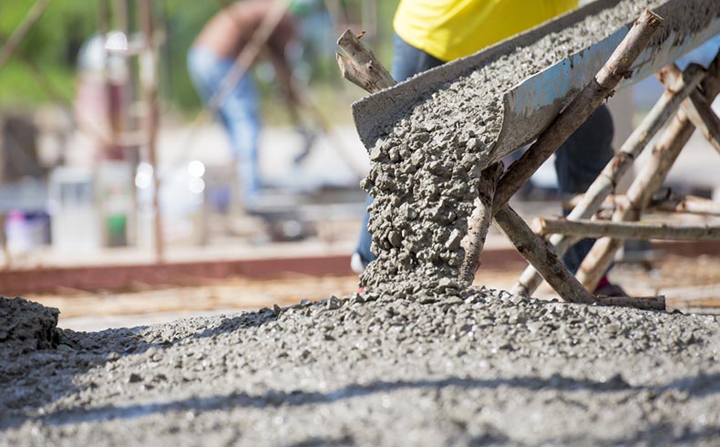 Suministro de concreto premezclado en una obra